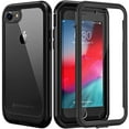 thumbnail image 1 of iPhone SE 2020 Case, iPhone 7 Case, iPhone 8 Cases, [Built-in Screen Protector] Seacosmo Full Body Clear Bumper Case Rugged Shockproof Protective Case Cover for iPhone 7/8 / SE, Black, 1 of 7