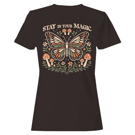 Magic Butterfly Art Women's Dark Chocolate T-shirt