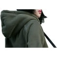 thumbnail image 2 of Women's Thickening Long Fleece Sweatshirt String Hoodie Dress Pullover Plus Size, 2 of 5