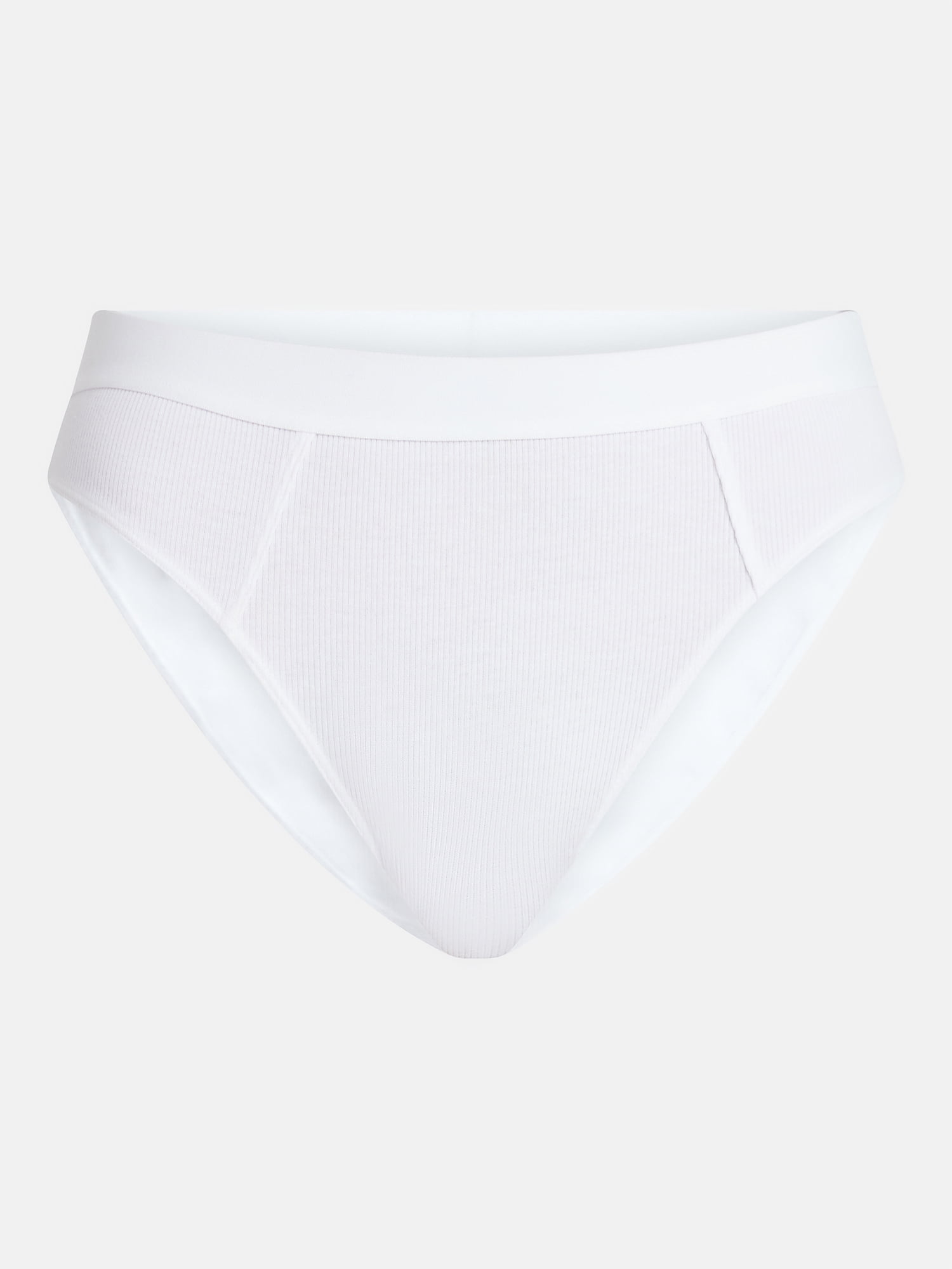 No Boundaries Cotton Ribbed Hi-Cut Brief Panty, Women's XS-XXXL