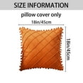 thumbnail image 6 of Unique Bargains Soft Pom-poms Velvet Throw Pillow Covers Orange 18" x 18", 6 of 6