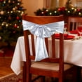 thumbnail image 6 of Gallickan Chair Back Decor, Stretch Ribbon Bow with Gold Embossed Floral Pattern, No-Iron Party Chair Sash for Wedding, Banquet, and Festive Gathering Decorations, Silver, 6 of 6