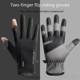 thumbnail image 2 of Guantes con cremallera, guantes con pantalla táctil, guantes plegables de dos dedos, guantes de montar a prueba de viento y resistentes a salpicaduras de agua con forro polar para otoño e invierno, 2 of 5