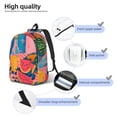 thumbnail image 4 of Naloa Colorful Summer Fruit Table Canvas Backpack for Men Women Rucksack Casual Travel Daypack College Tote Satchel Bookbag for Teens-Small, 4 of 7