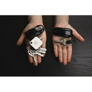 حامل مفاتيح KeySmart Mini Keychain - منظم مفاتيح مدمج لسلسلة المفاتيح، سلاسل مفاتيح EDC مدمجة خالية من الفوضى، حلقة مفاتيح لسلاسل مفاتيح سلاسل السيارات - Flex