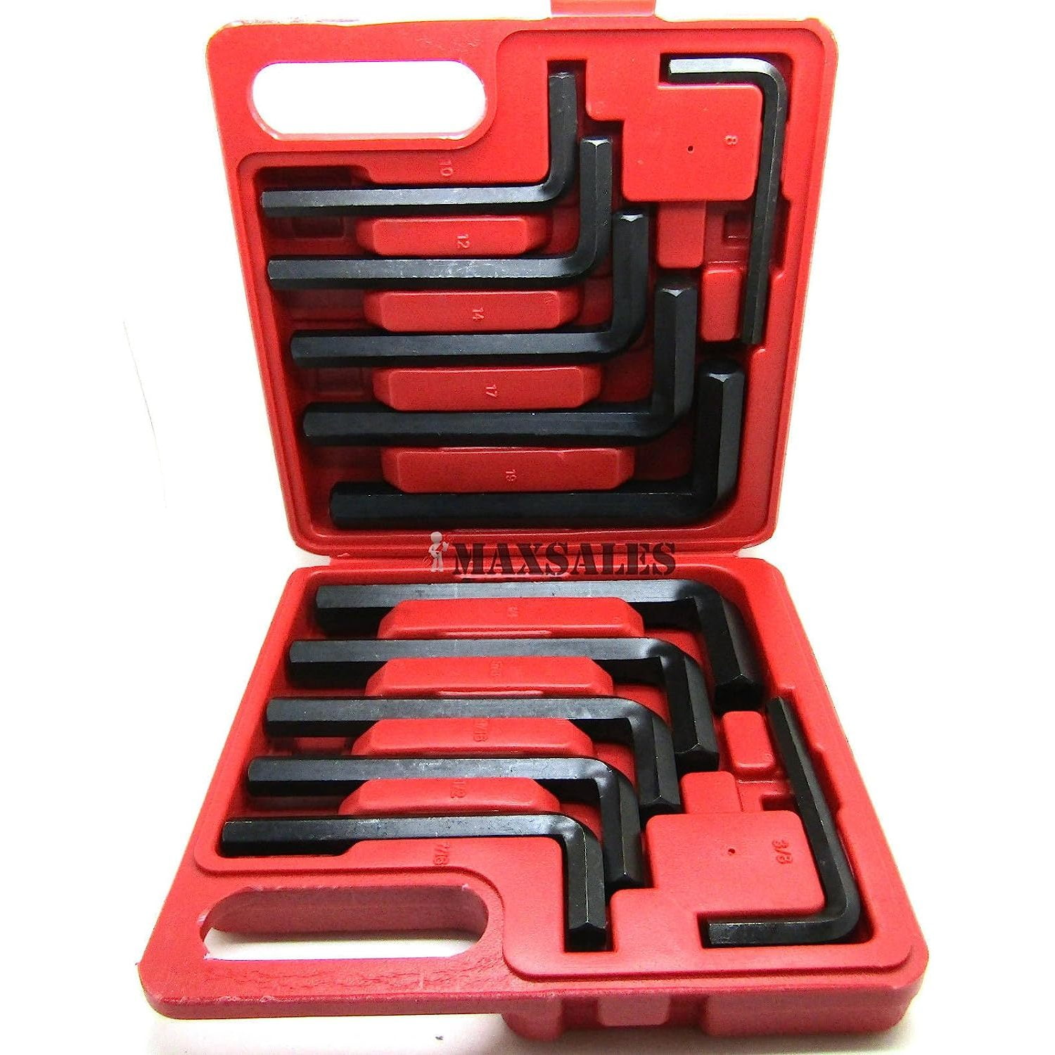 12pc JUMBO METRIC SAE Hex Keys Set Allen Wrenches MM Standard Large