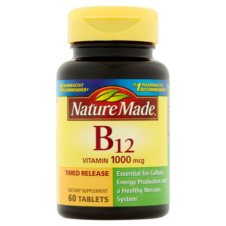 Nature Made vitamine B12 Compléments alimentaires Comprimés, 1000mcg, 60 count