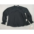 thumbnail image 5 of new Nanette Lepore women blouse top shirt LW2H19X33 very black polyester S $78, 5 of 7