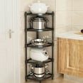 thumbnail image 4 of Estantería triangular de 5 niveles para cocina y baño - Organizador de acero para especias, ollas y utensilios - Fácil armado sin herramientas - Ideal para aprovechar espacios en esquinas, 4 of 7