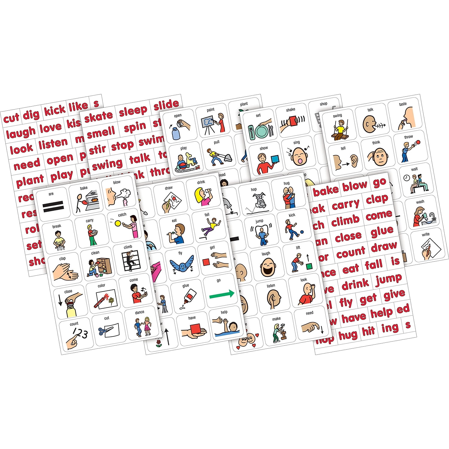 Barker Creek Learning Magnets ̶ 90 PCS Verbs ̶ 180 Pieces