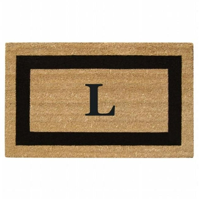 Nedia Home 33020L 36 x 20 in. SuperScraper Black Single Picture Frame Mat Monogrammed L