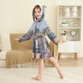 thumbnail image 4 of FORMRS Niños Bathrobe Unisex Hooded Robe Soft Plush Pajamas Sleepwear, Size 7-9T, Green Boat, 4 of 7