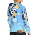 thumbnail image 4 of Lsque Bluey Pattern Casual Women's Hoodie,Hooded Sweatshirt with Kangaroo Pocket,Pullover Hoodie with Eye-catching Drawstrings-Small, 4 of 8