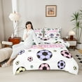 thumbnail image 4 of Castle Fairy Colorful Soccer Full Size Comforter Sets for Kids Children,Sport Bedding Sets, 4 of 8