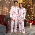 thumbnail image 2 of XIYON Womens Pajama Sets Valentines Pajama Heart Printed Sleepwear Long Sleeve Top And Pants Soft Cozy Loungewear Soft Sleepwear Loungewear, 2 of 6