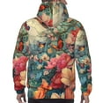 thumbnail image 7 of Wukai Butterflies In Blooming Garden Print Men Hoodies Fleece Sweatshirts Long Sleeve Sweaters Pullover Fall Outfits Winter Clothes-XX-Large, 7 of 7