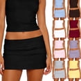 thumbnail image 6 of Women's Fashion Sexy Y2K Bodycon Solid Color Micro Mini Skirt Black L, 6 of 6