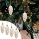 thumbnail image 1 of Adornos navideños de frutos secos pintados - Paquete de 5 adornos con lentejuelas doradas para árboles, paredes y chimeneas | Decoración para fiestas navideñas de 9,1 x 3,8 cm, 1 of 4