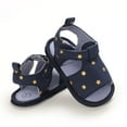thumbnail image 5 of Zanarzt Infant Girl Sandals Baby Girls Sandals Soft Sole Anti Slip Open Toe Breathable Summer Outdoor First Walker Shoes Baby Sandals Dark Blue,5, 5 of 5
