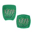 thumbnail image 4 of SCRAWLGOD St. Patrick's Day Shamrock Skeleton Print Green Dustproof Chair Covers for Office Desk Chairs Breathable Boss Chair Covers Washable Stain Resistant Gaming Chair Slipcovers, Set of 2, 4 of 7