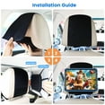 thumbnail image 3 of NUSICAN Car Headrest Mount Holder, Universal Back Seat Headrest Tablet Holder, Silicone Holder for Kids Tablet Stand, Anti Slip & Angle-Adjustable Holder Fits for 7-12.9'' Tablets iPad Pro Air, 3 of 11