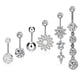 thumbnail image 2 of Juego de seis piezas de piercing para el ombligo en oro rosa Joyas para piercing en el ombligo, 2 of 5