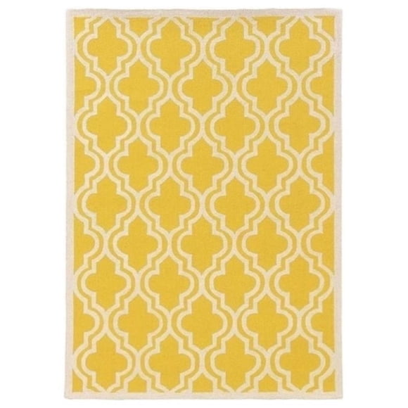 Hawthorne Collection 1'10" x 2'10" Hand Hooked Quatrefoil Wool Rug
