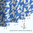 thumbnail image 6 of Blue White Butterfly Pattern Shower Curtain 84"x72" ,Bathroom Decorative Shower Curtains Set with 12 Hooks,Modern Waterproof Washable Shower Curtain, 6 of 6