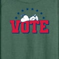 thumbnail image 3 of Peanuts - Vote Snoopy - Women's Lightweight French Terry Long Sleeve Shirt, 3 of 6