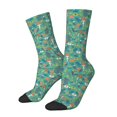 thumbnail image 2 of Uemuo Mushrooms and Flowers Pattern Women's Crew Socks, Soft Durable Breathable Moisture-Wicking with Odor Control Cotton socks, 2 of 9