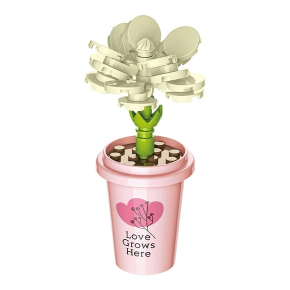Lego building blocks flower Teacher‘s Day Valentine‘s Day gift puzzle assembled ‘s toy decoration flower face Tea language
