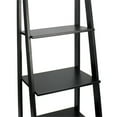 thumbnail image 5 of Pemberly Row Modern Solid Wood 5-Shelves Ladder Bookcase in Black, 5 of 7