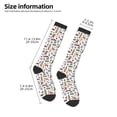 thumbnail image 5 of Fotbe Retro Style print Women's Men's Novelty Crew Socks Cotton Socks Knee High Socks for Walking,Running,Nurses,Pregnancy, 5 of 9