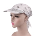 thumbnail image 3 of Paisley Bandana Hat with Brim Adjustable Head Scarf Cap Soft Sun Visor Head Wrap for Casual Wear Walking Travel Outdoor Activities and Everyday Styling, 3 of 4