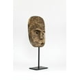 thumbnail image 5 of Wooden Primitive Tribal Timor Ancestral Mask with Head Carving on Stand Statue Hand Carved Sculpture Handmade Figurine Gift Home Decor Accent Handcrafted Decoration, 5 of 5