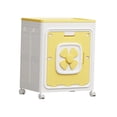 thumbnail image 4 of Caja de almacenamiento móvil para ropa con ruedas, almacenamiento de libros, organizador multiusos, diseño a prueba de polvo, construcción estable, ad Amarillo, 4 of 8