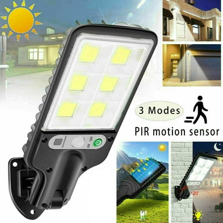 

1200W LED Solar Wall Light PIR Motion Sensor Outdoor Garden Street Lamp USA