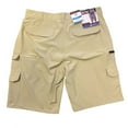 Iron Co. Men's Comfort Waistband Stretch Hybrid Cargo Short (Khaki, 34