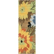 Contemporary Rug - Soho -Brown/Multi-Color:Brown/Multi,Design:Contemporary,Shape:Runner,Size:8'L x 2'6" W