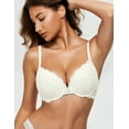 thumbnail image 6 of Wingslove Women's Push Up Sexy Lace Padded Plunge Underwire Lift Up Bras Add 1 Cup Boost Brassiere,Ivory 38A, 6 of 6