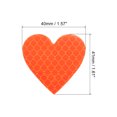 thumbnail image 2 of Uxcell Reflective Stickers, 12 Pack 1.61 x 1.57 Inch Adhesive Night Heart Shape Safety Tape Reflector, Orange, 2 of 5