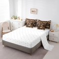 thumbnail image 3 of YST Bookshelf Bedding Set King Size,Vintage Library Bookcase 7 Piece Comforter Set,Western Bookshelf Books Bed in a Bag,Education Academic Collection Flat Fitted Sheet Soft Warm Room Decor, 3 of 5