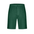 thumbnail image 5 of BXINGOHAI Men's Casual 7" Shorts Summer Beach Corduroy Shorts Lightweight Drawstring Elastic Waist Shorts with Pockets Clearance Sale Green,XL, 5 of 5