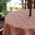 thumbnail image 3 of Spring/Summer Wrinkle-Free Waterproof Outdoor Tablecloth with Umbrella Hole and Zipper (Orange, 60" Round-Zippered), 3 of 4