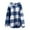N171-Blue, variant on NAFUU Womens Fleece Jacket Button Up Checkered Hooded Casual Coats Fall Winter Fuzzy Fleece Jackets Warm Coat Outerwear With Pockets Women Warm Coats