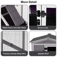 thumbnail image 6 of Aivituvin 62" Rabbit Hutch with Wheels for Outdoor & Indoor, 2-Story Bunny Cage with Pull Out Tray, Chew-Proof Ramp, Waterproof Roof, 6 of 8