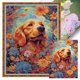 thumbnail image 1 of Hilo Algodón Ecológico Bordado Punto Cruz Cachorro Floral Impreso 11CT 40x56cm, 1 of 9
