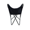 thumbnail image 4 of Carolina Monroe Butterfly Chair in Black Frame in Black Stitched Leather, 4 of 8
