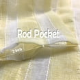 thumbnail image 4 of Fragrantex Yellow and White Semi Sheer Curtains 108 inch Long for Living Room Extra Long Striped Curtain Window Drape Grommet Top 40"Wx108"L,2 Piece, 4 of 6