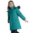 thumbnail image 3 of ZSHOW Girls' Winter Jacket Long Puffer Jacket Windproof Snow Winter Coat Teal Blue 14/16, 3 of 9